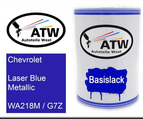 Chevrolet, Laser Blue Metallic, WA218M / G7Z: 500ml Lackdose, von ATW Autoteile West.